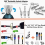 26Pcs Flexible Drill Bit Extension Set,105 Right Angle Drill Attachment,1/4 3/8 1/2Inch Impact Driver Socket Adapter 1