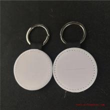 sublimation blank round keychains two sided printing key ring hot transfer printing diy materials 20pcs/lot