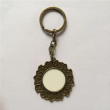 blank keychains for sublimation retro vintage Antique personalized key ring for thermal transfer printing Promotion