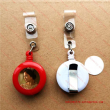 sublimation Plastic Retractable Key Ring Chain Clips hot transfer printing blank keychains consumables 30pieces/lot