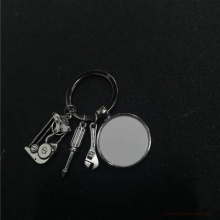 sublimation blank dad tool keychains key ring heat transfer printing blank diy materials 20pcs/lot