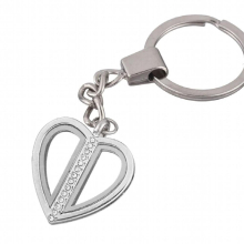 10pcs/lot Glass Two halves of heart alloy Memory Living relicario Locket Pendant Keychains For Women Party Gift Jewelry Bulk