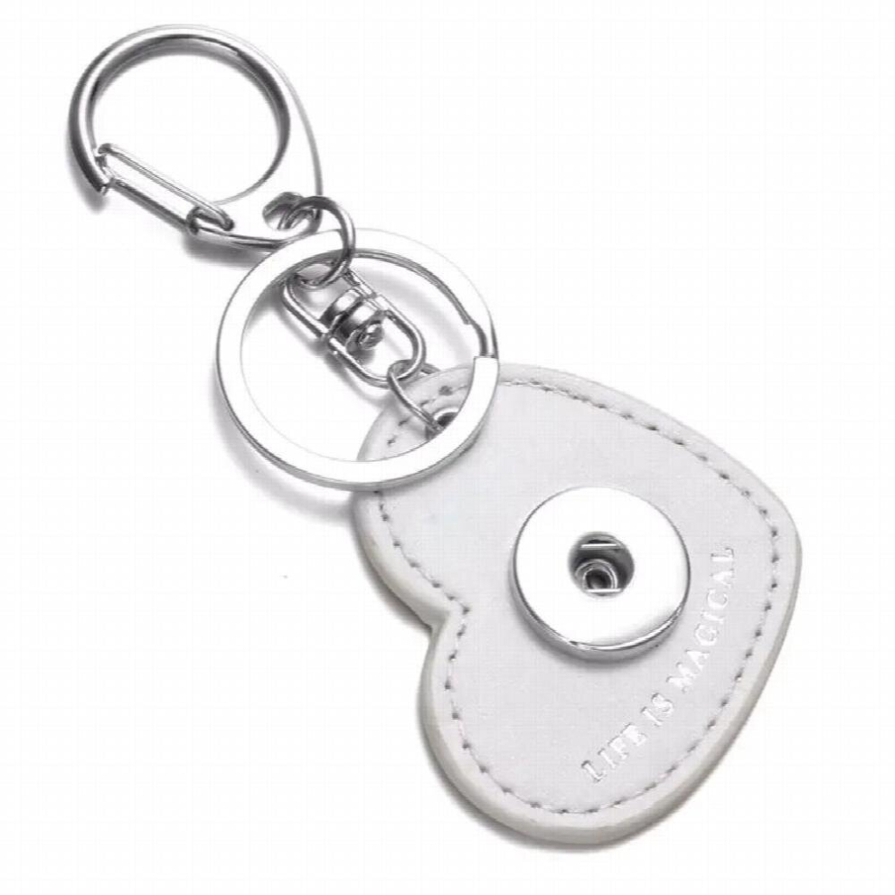 Button Keychains For Dye Sublimation Heart Love Leather Key Chain For Women Heat Transfer Blank Consumables 15Pcs/Lot 885674153821