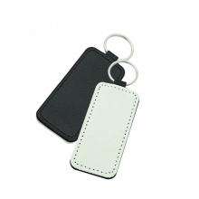 arrival sublimation leather keychains Rectangle heart round blank key ring hot transfer printing consumables 15pcs/lot