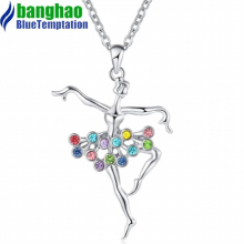 DIY Ballet girl necklace pendant charm Jewelry making supplies findings Accessories NK145
