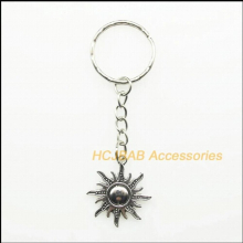 Animal Wings Flower Cross Key Angel Witch Feather Skull Halloween Key Hook Keychain Split Key Ring Findings