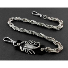 Scorpion Mens Biker Punk Trucker Metal Pants Fob Keychain Jeans Wallet Chain YL-80