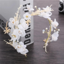 Bride wedding dress headdress all over the sky stars dry flower forest hair ornaments wedding accessories hair hoop wreat