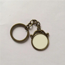 blank for sublimation metal keychain blank personalized key ring for thermal transfer printing sublimation