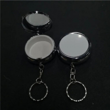 sublimation blank small medecine box keychains key ring heat transfer printing blank diy materials 15pcs/lot
