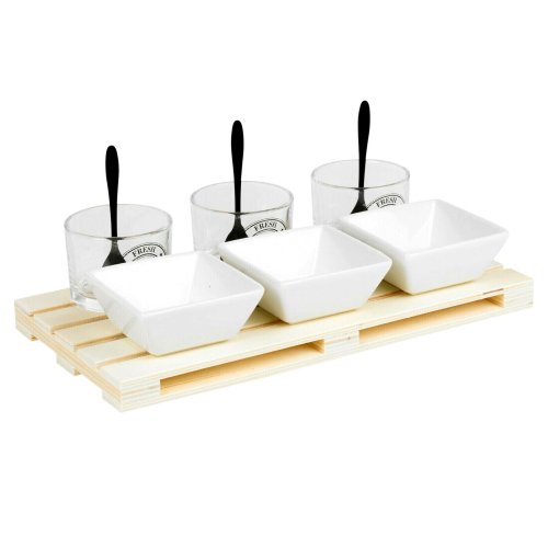 Alpina (10PC Appetizer Tray 30cm) Assorted Snack Dish Serving Dishes Tray Dip Nibble 1