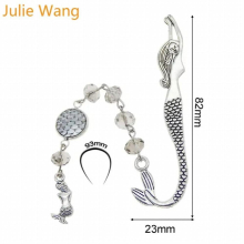 Mermaid Bookmark Charm For Reading Alloy Rhinestone Resin Scale Nice Gift Book Page Marker