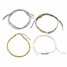 Girl Anklet Anklet Beach Wind Semicircle Beaded Cord Multi-layer Anklet Womens Clothing