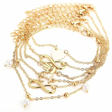 Heart Pendant Anklet Girl Summer Beach Ankle Bracelet Women Accessories Jewelry Gift