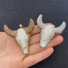 Multicolor Bull Head Shape Pendant Acrylic Used In Jewelry Making DIY Accessories Beaded Decoration