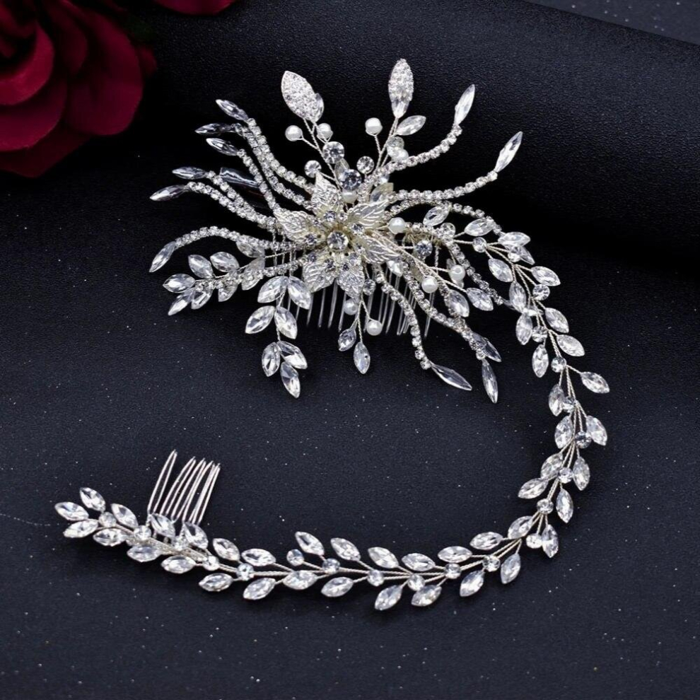 DZ045 Bridal Comb Rhinestone Bridal Hair Accessories for Party Hairband Prom Hair Ornaments Crystal Wedding Headdress-image-OPC-PCWQHHZ-NEW