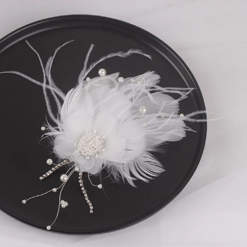 CC Feather Hairgrips Wedding Accessories for Women Engagement Jewelry Bridesmaids Hairwear 100% Romantic Hairpins 3651-image-OPC-PCWQP82-NEW