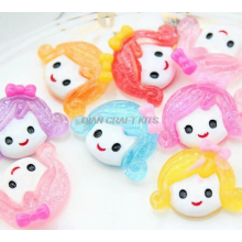 200pcs Assorted Glitter Girls Flat Back Resins Cabochons Cellphone Case Decoration