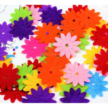 1500pcs Die cut big felt flower set craft supplies,Felt shapes with hole in the center 33mm