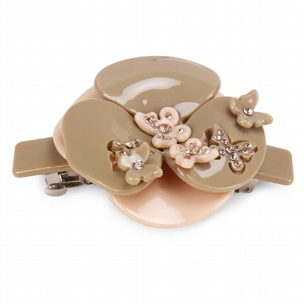 Dressy Camellia Flower Hair Barrettes, Butterfly Hair Accessory for Women Girls Fine Hair Ornament Jewelry for Hair Clip Tiara-image-OPC-PCWQPSK-NEW