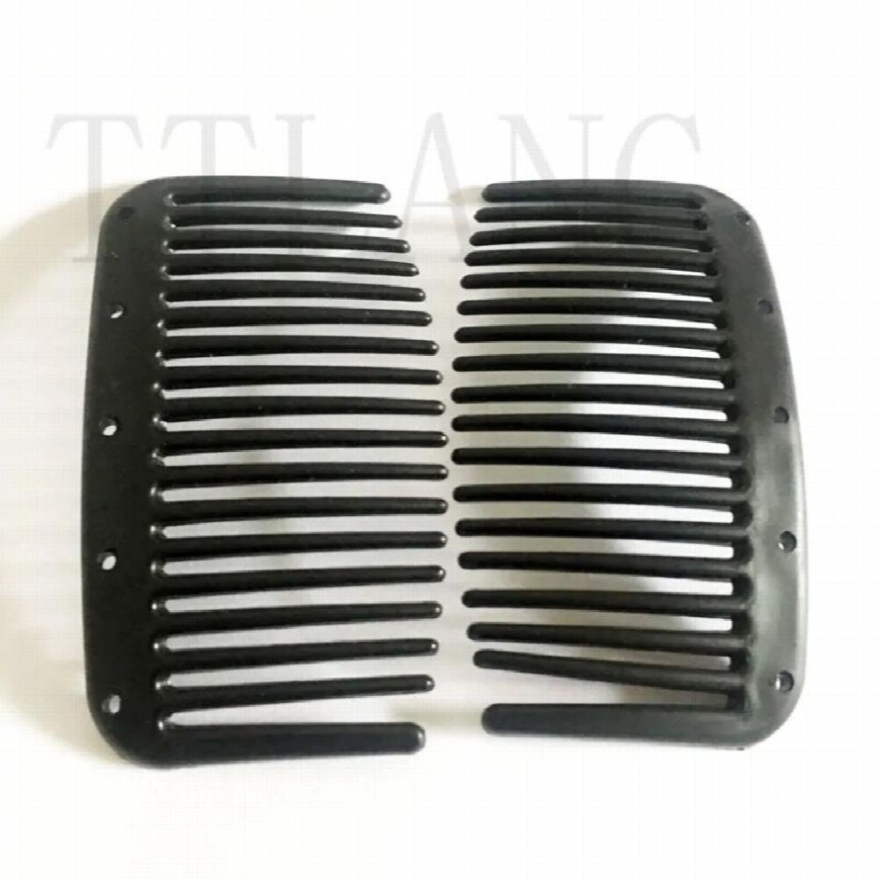 100pcs/lot 8.5*4.5cm DIY Plain Plastic Magic Hair Comb With 5 Holes Wooden Magic Comb