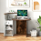 Costway Reception Desk Front Computer Table Space Saving Corner Writing Desk 8