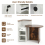 Costway Reception Desk Front Computer Table Space Saving Corner Writing Desk 7