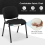 Casart Set of 2 Meeting Room Office Chairs W/ Wheels Stackable Office Guest Mesh Chairs 4