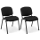 Casart Set of 2 Meeting Room Office Chairs W/ Wheels Stackable Office Guest Mesh Chairs 1