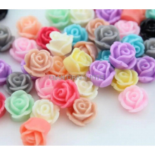 400pcs- Teeny Tiny Mixed Rose Cabochons, Rose Shaped Flatback Cabochons 10mm pastel