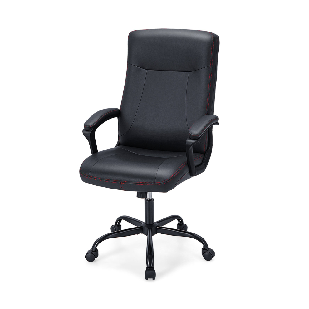 Upholstered Office Chair 360Â° Swivel Computer Desk Chair Ergonomic