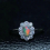 Natural opal woman rings change fire mysterious 925 silver adjustable size 5