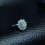 Natural opal woman rings change fire mysterious 925 silver adjustable size 2
