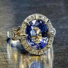 14K Natural Sapphire Ring for Women Men Anillos De Bizuteria Gemstone Birthstone Jewelry Bague 14K Ring Box