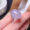 Natural Pink chalcedony ring, color, emerald beautiful, 925 silver, finger ring size support customization 1