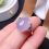 Natural Pink chalcedony ring, color, emerald beautiful, 925 silver, finger ring size support customization 4