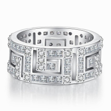 925 Sterling Silver Sapphire Gemstone Wedding Personality Couple Ring Engagement Fine Jewelry