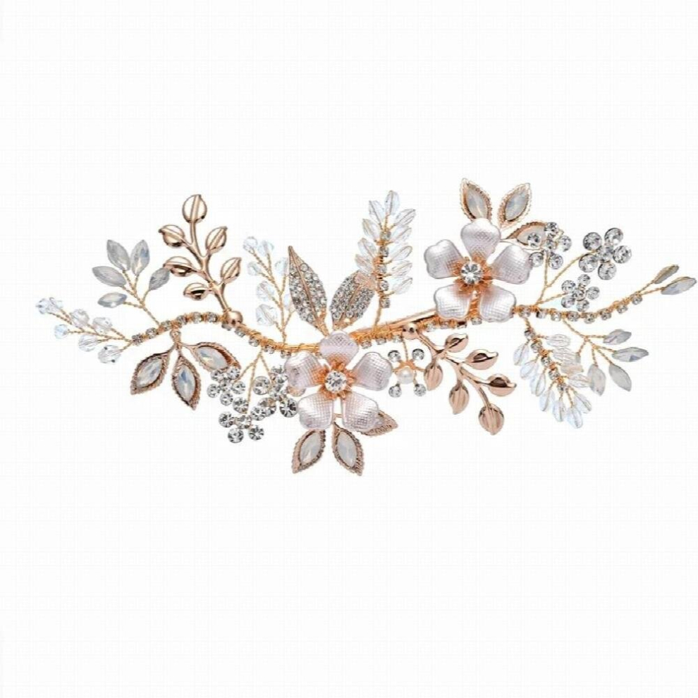 Crystal Flower Barrettes Hair Clips for Women Hairpins Jewelry Bridal Wedding Hair Accessories Bride Headpiece Gift-image-OPC-PCWQWJD-NEW