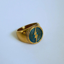 Anime Cartoon Superhero Flash Ring Lightening Metal Jewelry 316L Stainless Steel Boys Girls Birthday Gift