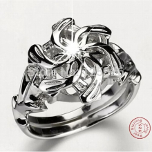 The Galadriel Nenya Charm AAAA CZ Simulated stones 100% S925 Sterling Silver Lady Wedding Ring Size 5-10