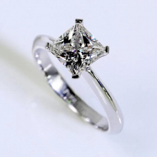 Princess cut 1ct Lab Diamond Ring 925 sterling silver Engagement Wedding band Rings for Women Bridal Fine Jewelry Gift