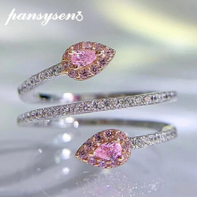 Romantic 925 Sterling Silver Pear Cut Sapphire Diamond Gemstone Rings for Women Wedding Party Fine Jewelry