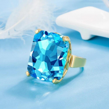 Real 18K 2 Carats Sapphire Gemstone Ring for Women Men Fine Anillos De Natural Sapphire Bizuteria 18K Yellow Rings Box