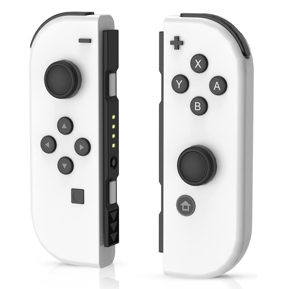 (White) Wireless Joy Pair Controller Compatible For Switch, OLED, Lite Gamepad Joystick Replacement