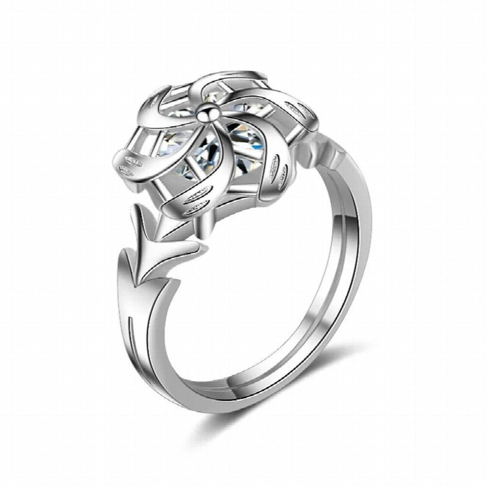 LOTR Galadriel Nenya Ring of Water Hobbit Elf Three Rings Great Rings Women Girl Jewelry High Fan Gift