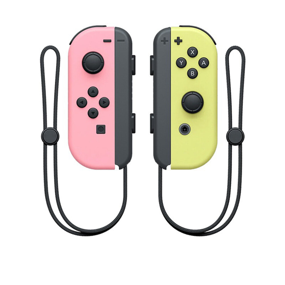 (Pink Yellow) Wireless Joy Pair Controller Compatible For Switch, OLED, Lite Gamepad Joystick Replacement