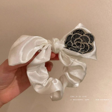 Crystal-studded Flower Bow Hair Ring Korea Personality Ins Retro Hairpin Hair Accessories