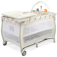 Portable Baby Playard 3 in 1 Convertible Bassinet Cot Bed Toddler Changing Table