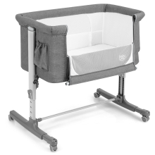 3-in-1 Baby Bedside Bassinet Crib: Height-Adjustable, Swing Cradle and Co-Sleeper, Foldable and Portable