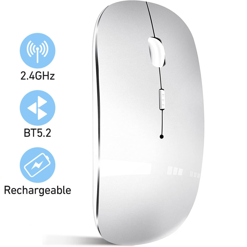 Bluetooth Mouse Rechargeable Lightweight Wireless Mouse For Laptop/Mac